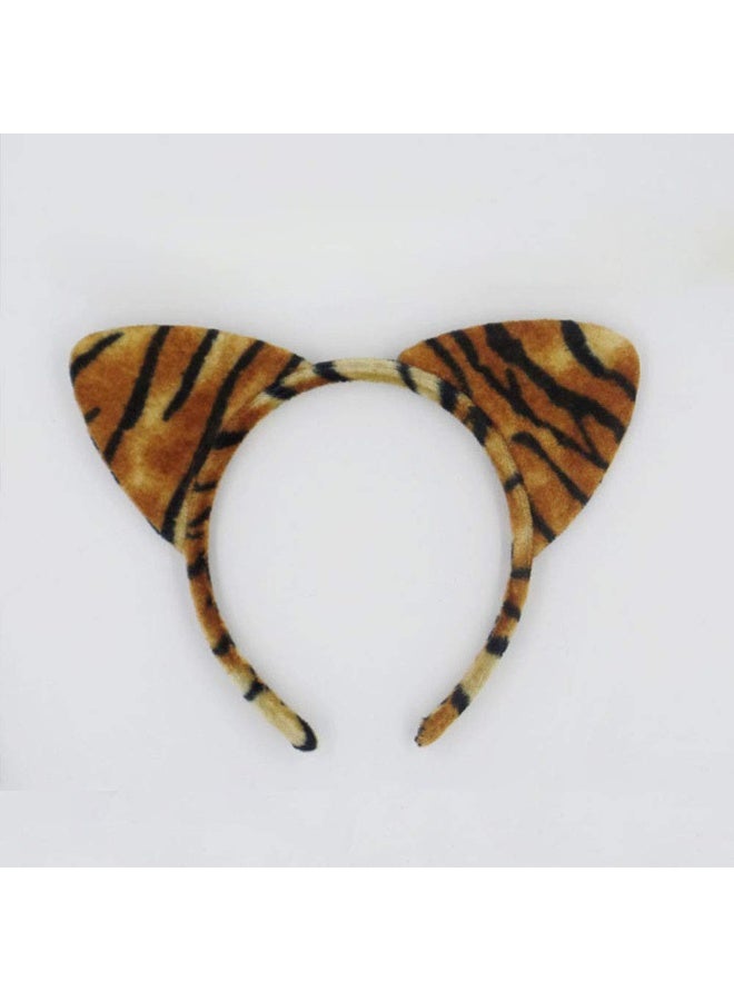 موردلي طقم أزياء نمر للبنات مع تنورة توتو، ربطة رأس، ذيل، وربطة عنق - إكسسوارات حيوانات لطيفة للحفلات والتنكر - Image 5